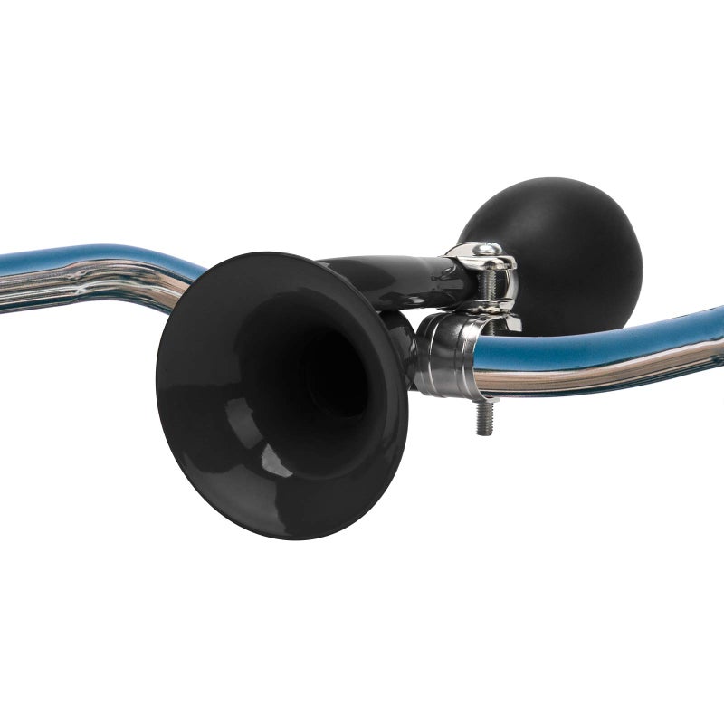 Coolrunner Bugle Horn, Retro Clown Horn, Kids Bike Horn, Coolrunner Classic Vintage Metal Twist Loudspeaker Siren Hooter Snail Air Horn for Vehicles Bicycles Golf Cart (Black) - Image 4